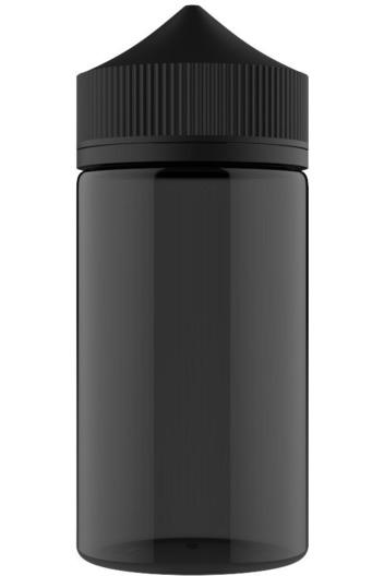 Chubby Gorilla - 200ML Unicorn Bottle - Transparent Black Bottle / Black Cap - V2 - Copackr.com
