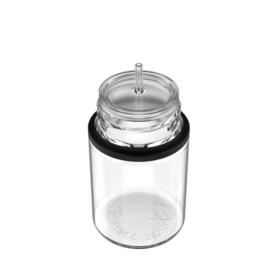Chubby Gorilla 60ML Stubby Unicorn Bottle - Clear Bottle / Black Cap - V3 - Copackr.com