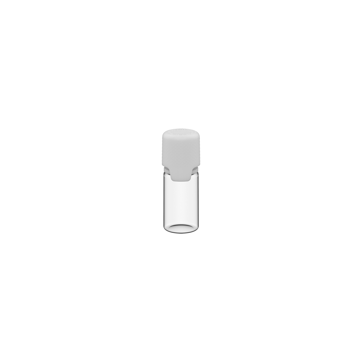 Chubby Gorilla Aviator 10ML Bottle With Inner Seal & Tamper Evident Breakoff Band - Clear Natural Bottle / Opaque White Cap