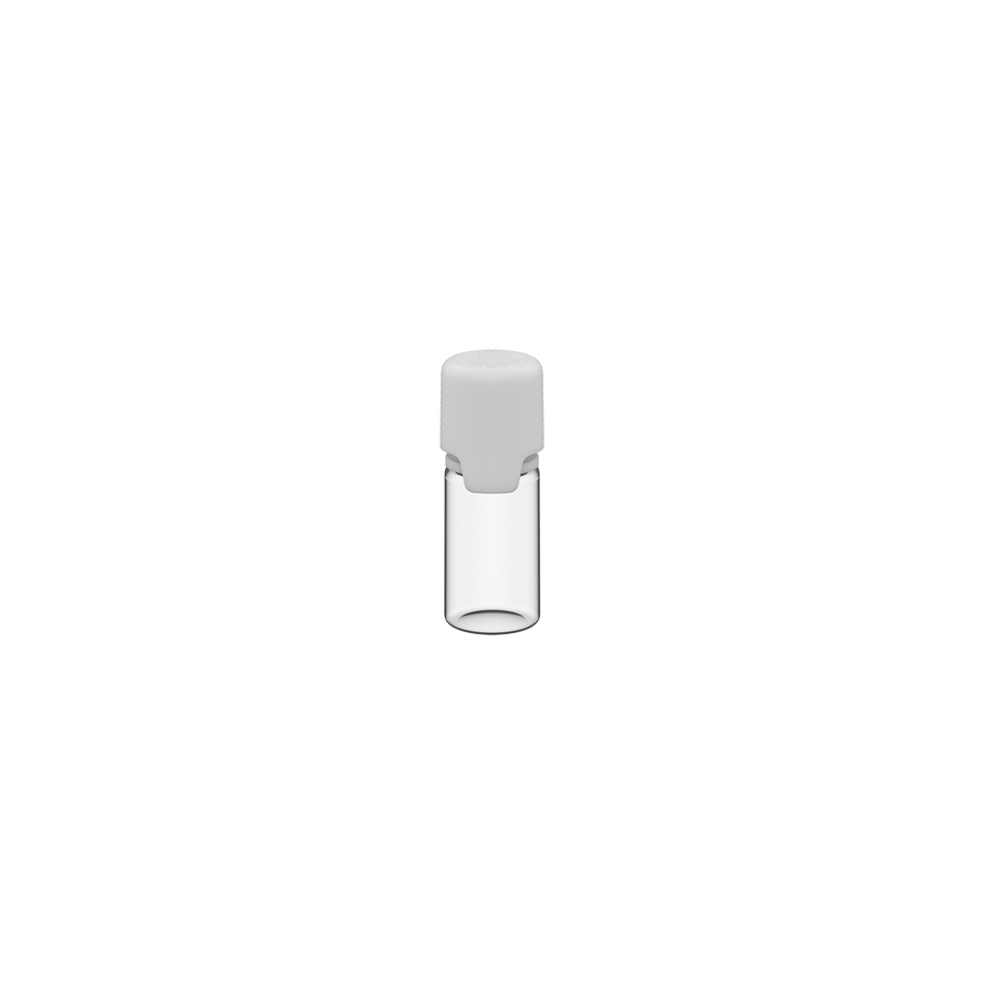Chubby Gorilla Aviator 10ML Bottle With Inner Seal & Tamper Evident Breakoff Band - Clear Natural Bottle / Opaque White Cap