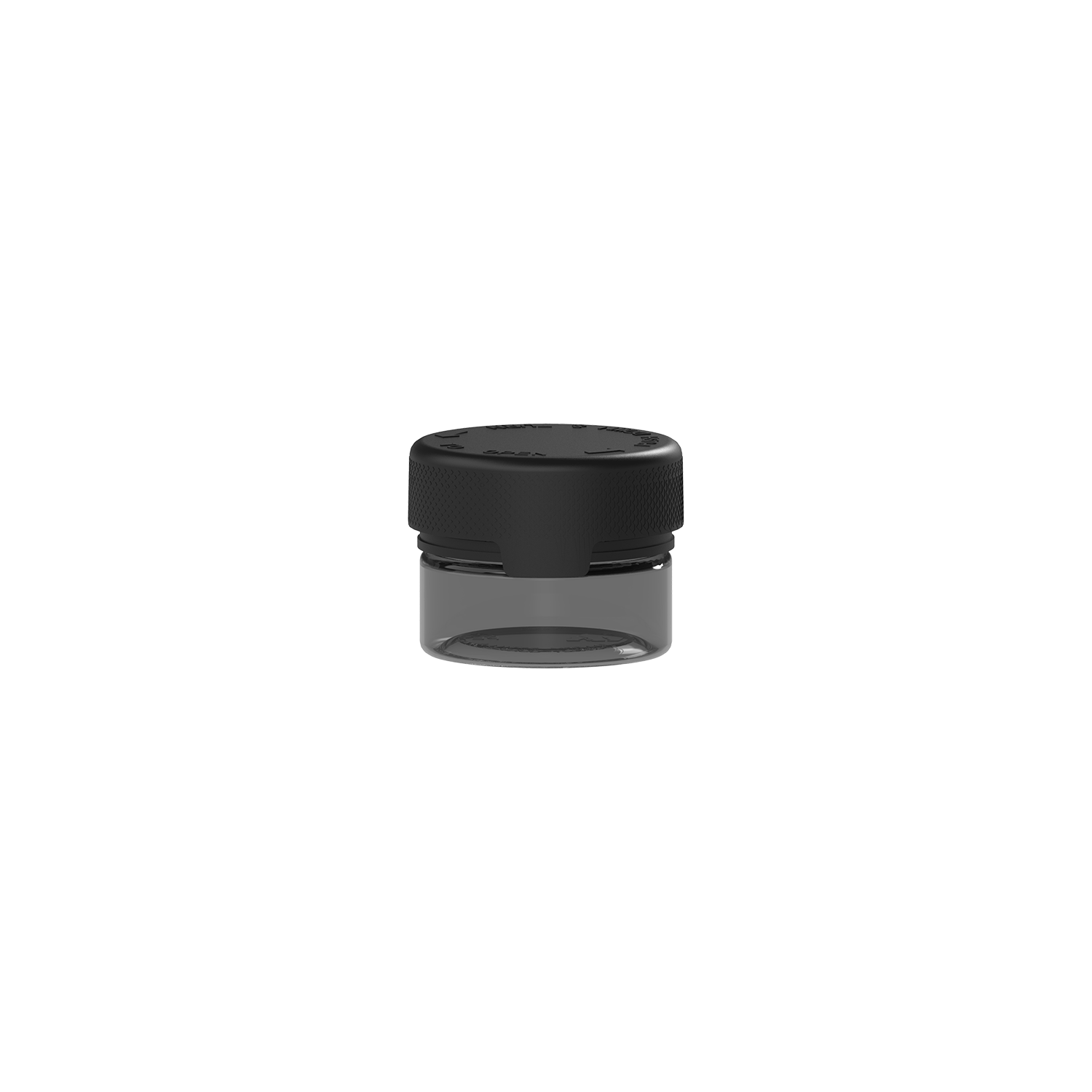 30CC/1FL.OZ/30ML Aviator CR - Container With Inner Seal & Tamper - Translucent Black With Opaque Black Lid - Copackr.com