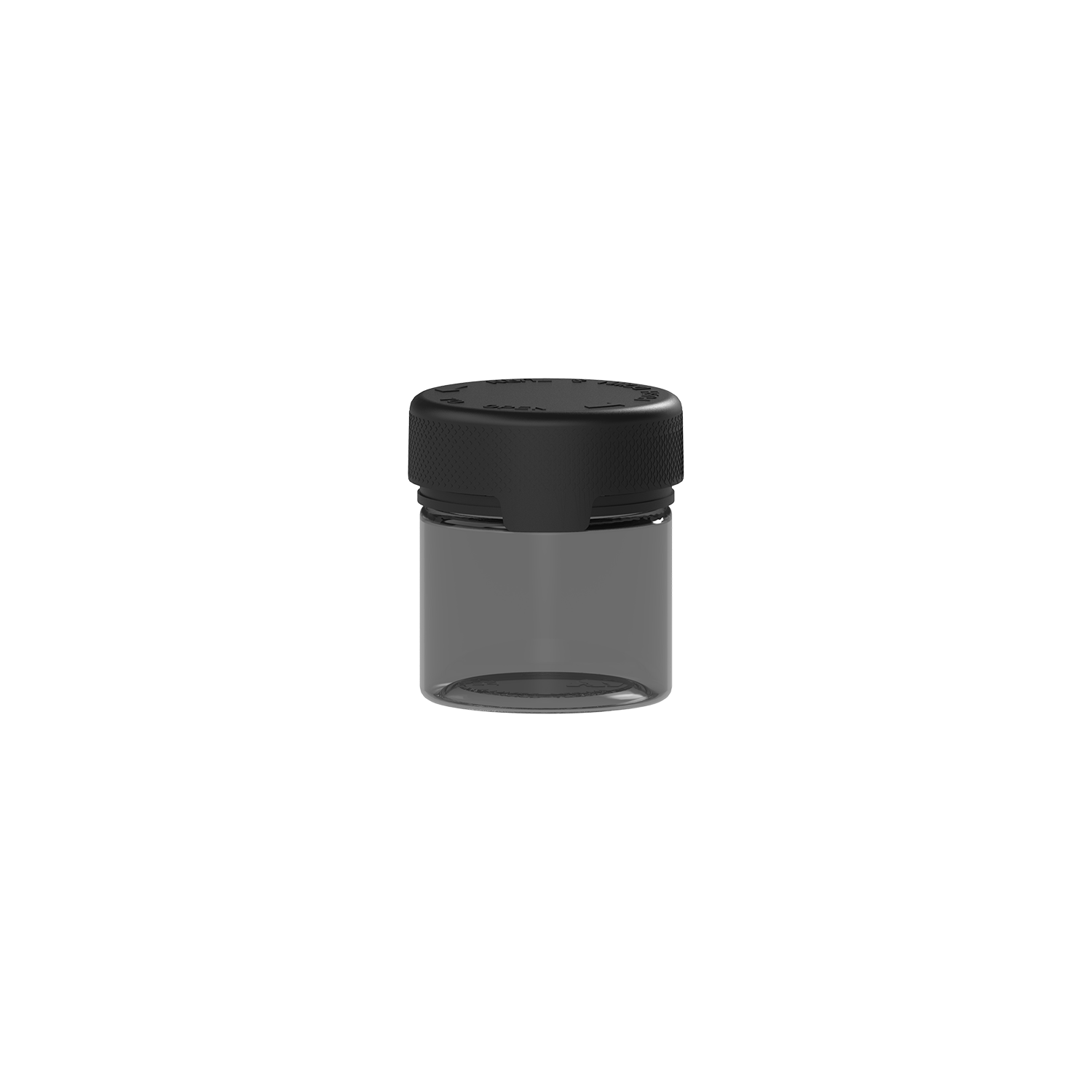 60CC/2FL.OZ/60ML Aviator CR - Container With Inner Seal & Tamper - Translucent Black With Opaque Black Lid - Copackr.com