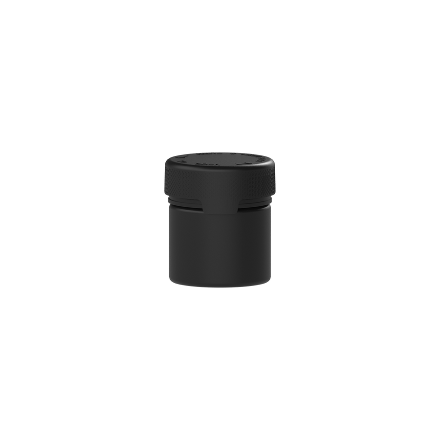 60CC/2FL.OZ/60ML Aviator CR - Container With Inner Seal & Tamper - Opaque Black With Opaque Black Lid - Copackr.com
