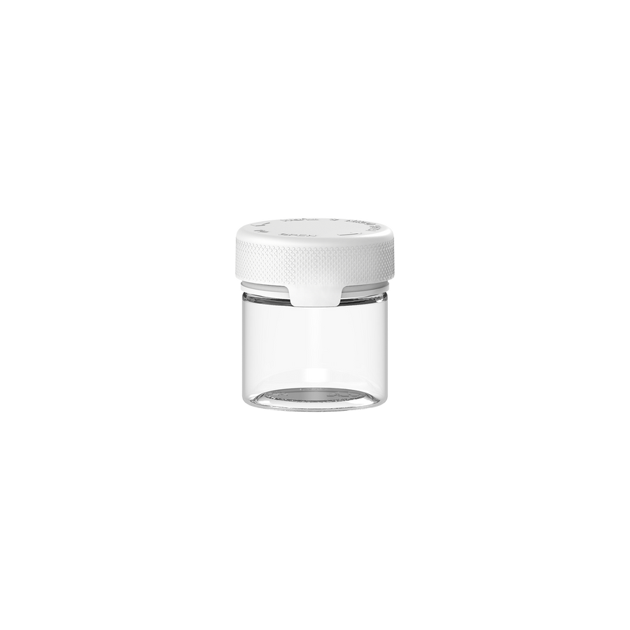 90CC/3FL.OZ/90ML Aviator CR - Container With Inner Seal & Tamper - Clear Natural With Opaque White Lid - Copackr.com