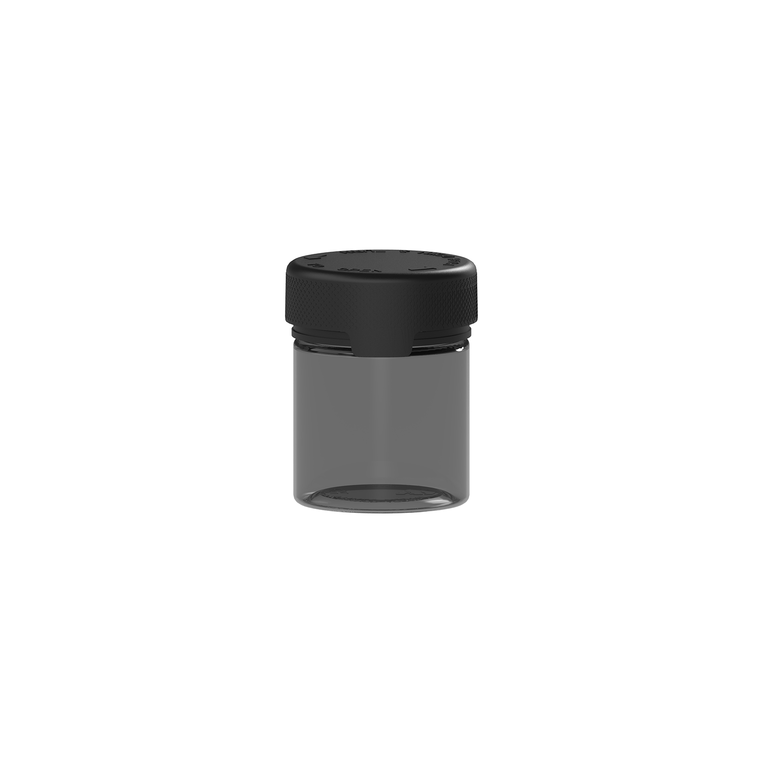 90CC/3FL.OZ/90ML Aviator CR - Container With Inner Seal & Tamper - Translucent Black With Opaque Black Lid - Copackr.com