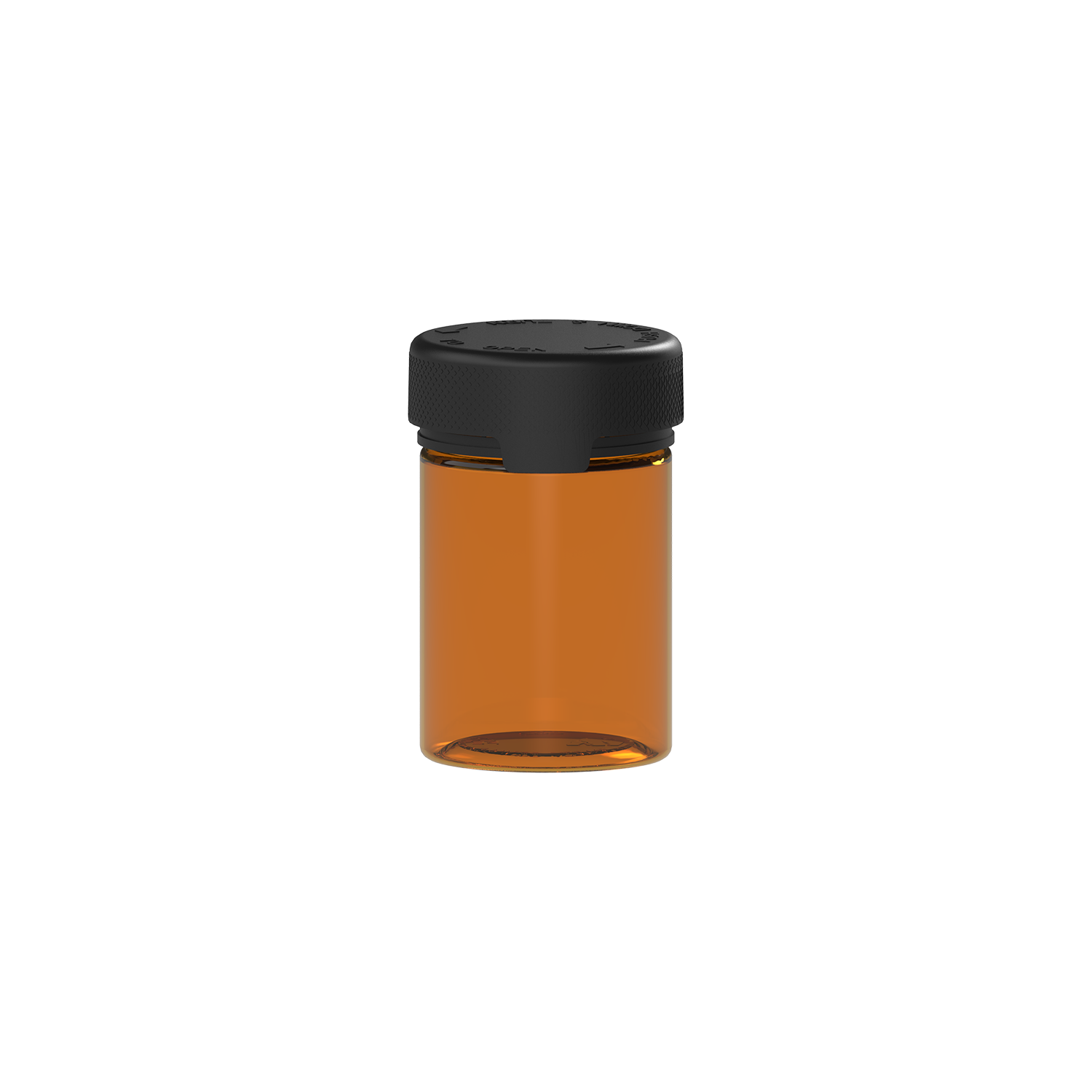 120CC/4FL.OZ/120ML Aviator CR - Container With Inner Seal & Tamper - Translucent Amber With Opaque Black Lid - Copackr.com