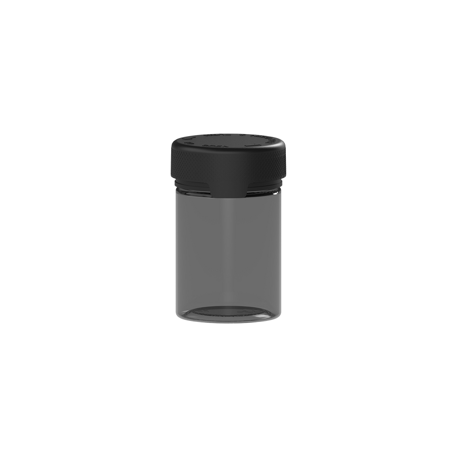 120CC/4OZ/120ML Aviator CR - Container With Inner Seal & Tamper - Translucent Black With Opaque Black Lid - Copackr.com