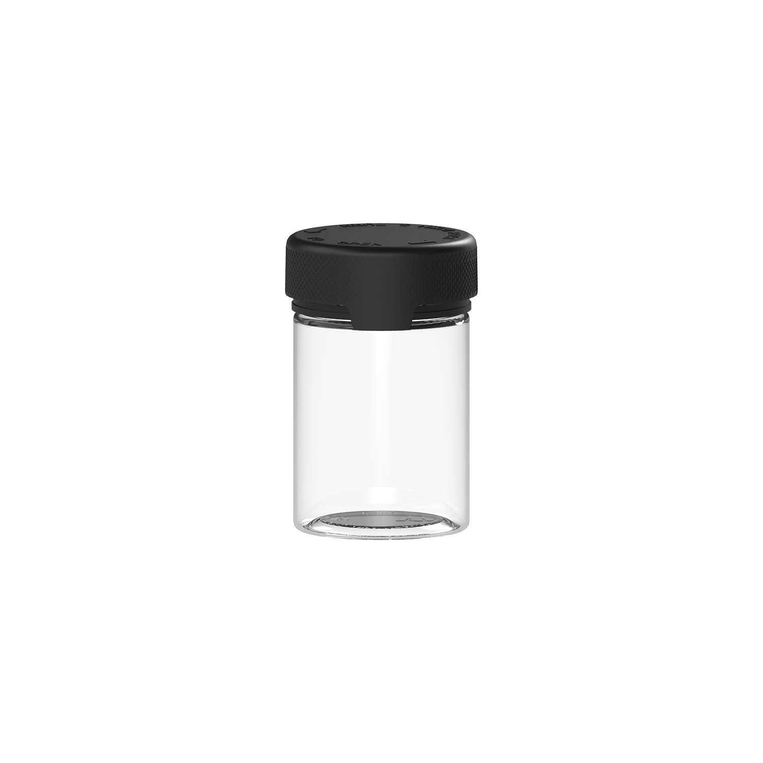 120CC/4FL.OZ/120ML Aviator CR - Container With Inner Seal & Tamper - Clear Natural With Opaque Black Lid - Copackr.com