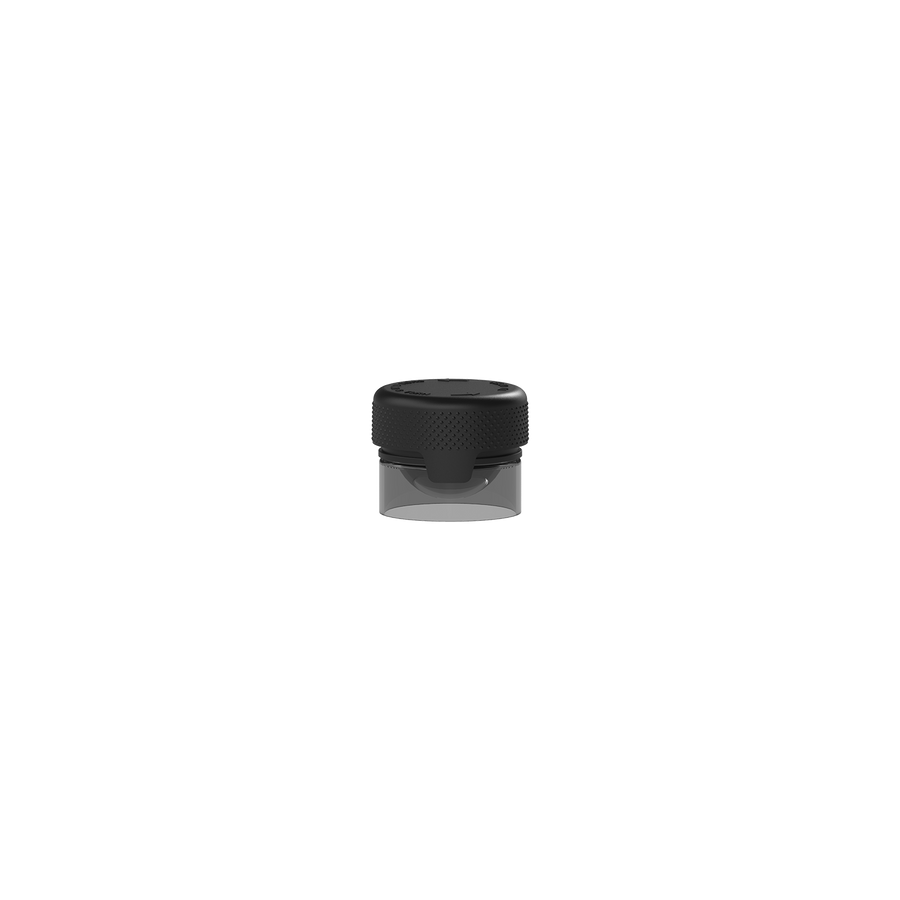 5cc/5ML Aviator CR - Container With Inner Seal & Tamper - Translucent Black With Opaque Black Lid - Copackr.com