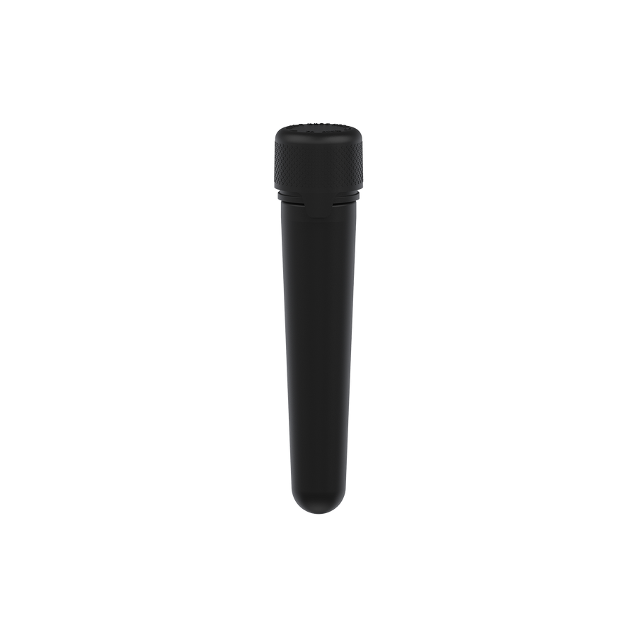 AVIATOR CR - TUBE 100MM WITH INNER SEAL & TAMPER - OPAQUE BLACK WITH OPAQUE BLACK LID - Copackr.com