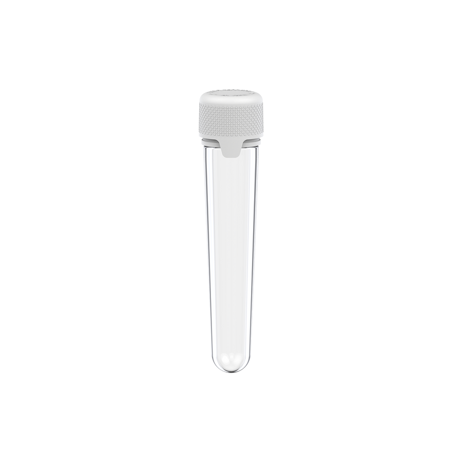 AVIATOR CR - TUBE 100MM WITH INNER SEAL & TAMPER - CLEAR NATURAL (TRANSPARENT) WITH OPAQUE WHITE LID - Copackr.com