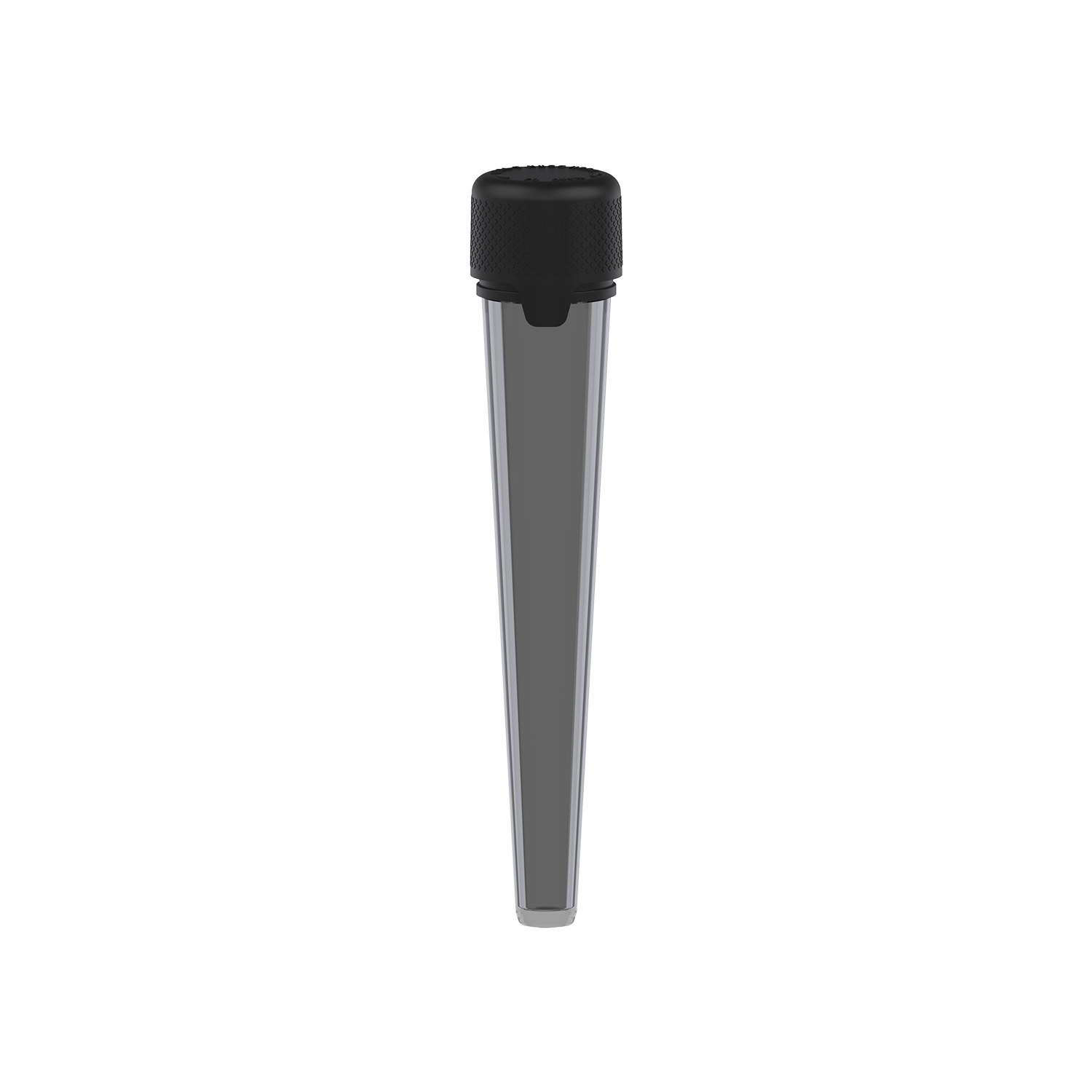 AVIATOR CR - TUBE 113MM WITH INNER SEAL & TAMPER - TRANSLUCENT BLACK WITH OPAQUE BLACK LID - Copackr.com