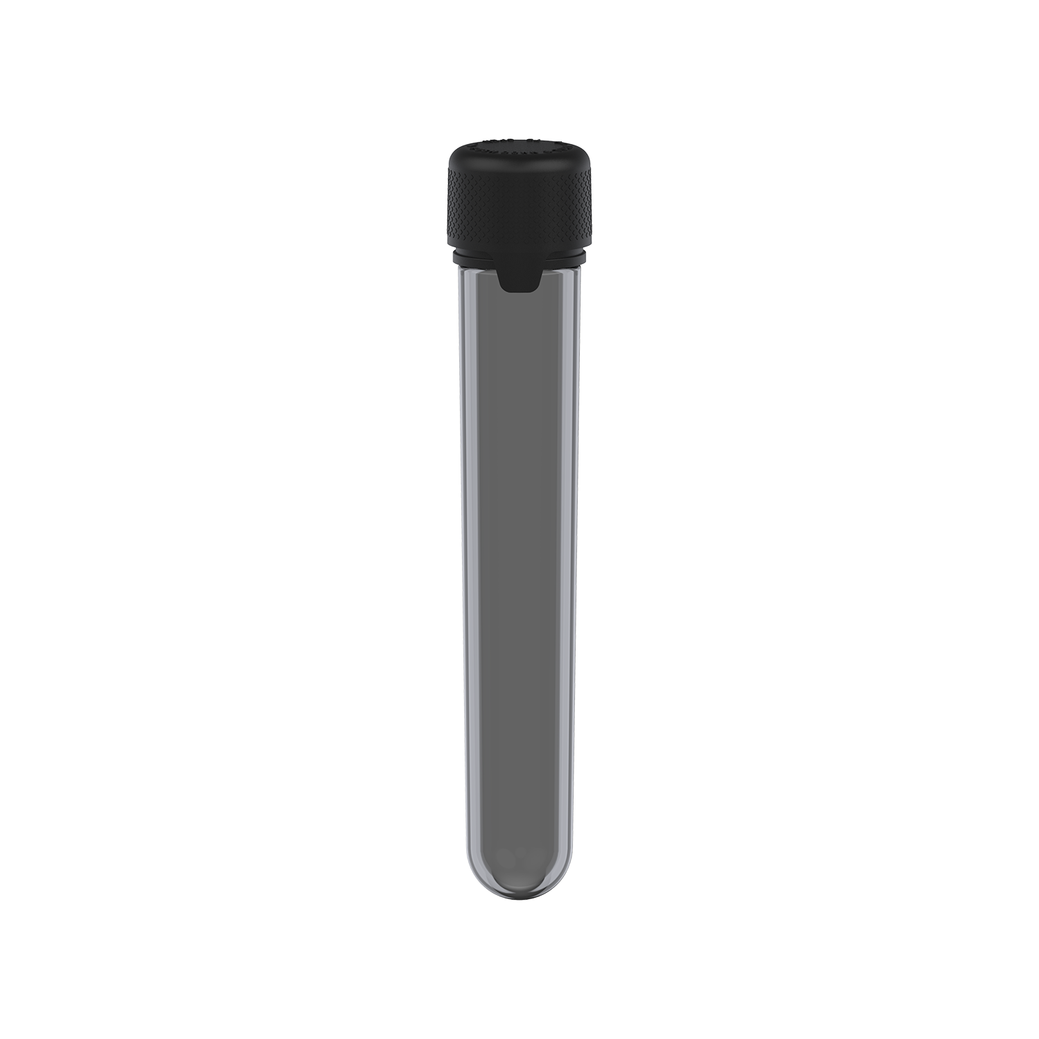 AVIATOR CR - TUBE 120MM WITH INNER SEAL & TAMPER - TRANSLUCENT BLACK WITH OPAQUE BLACK LID - Copackr.com