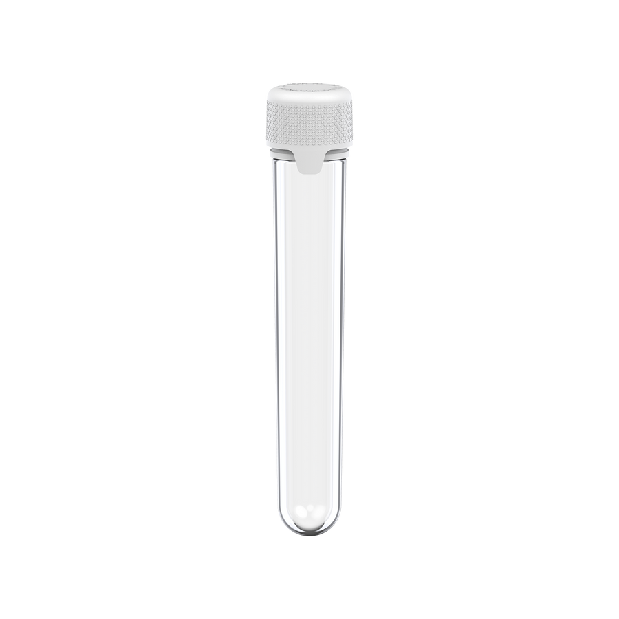 AVIATOR CR - TUBE 120MM WITH INNER SEAL & TAMPER - CLEAR NATURAL (TRANSPARENT) WITH OPAQUE WHITE LID - Copackr.com