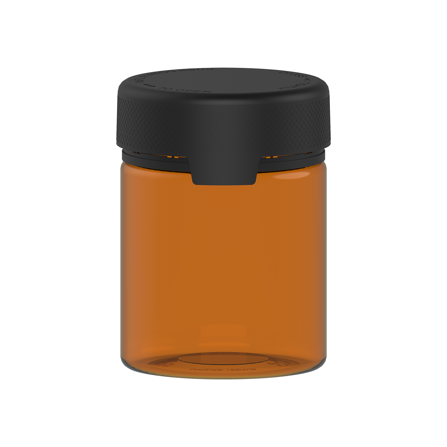 550CC/18.5FL.OZ/550ML Aviator CR - XL Container With Inner Seal & Tamper - Translucent Amber With Opaque Black Lid - Copackr.com