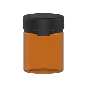 550CC/18.5FL.OZ/550ML Aviator CR - XL Container With Inner Seal & Tamper - Translucent Amber With Opaque Black Lid - Copackr.com