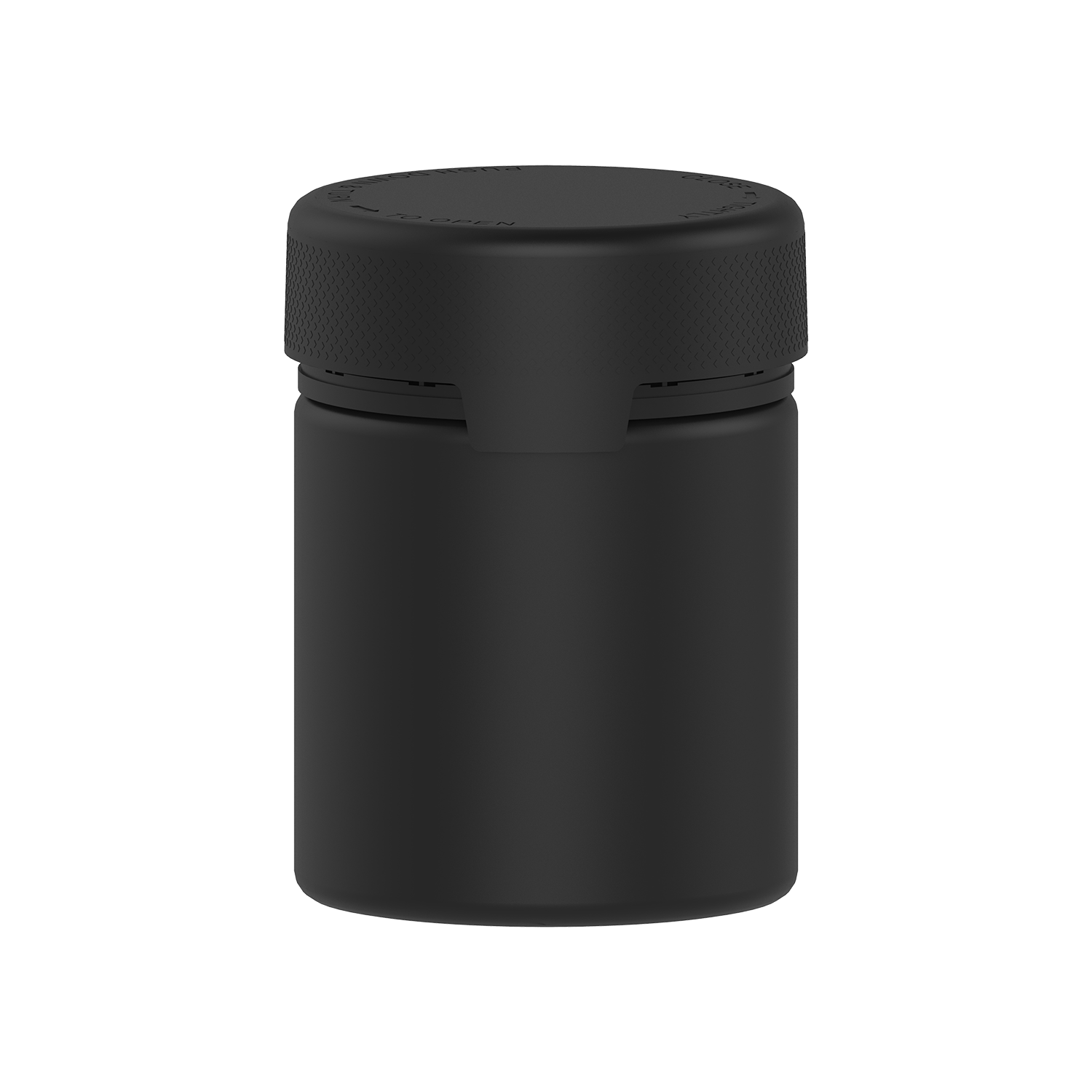 550CC/18.5FL.OZ/550ML Aviator CR - XL Container With Inner Seal & Tamper - Opaque Black With Opaque Black Lid - Copackr.com