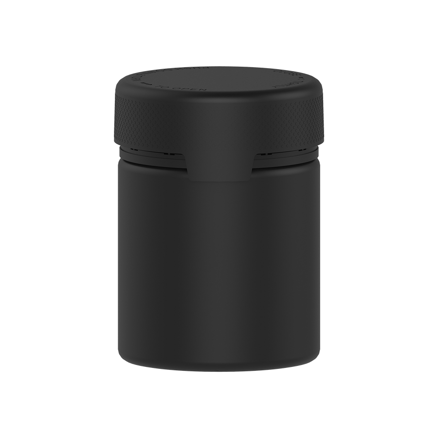 550CC/18.5FL.OZ/550ML Aviator CR - XL Container With Inner Seal & Tamper - Opaque Black With Opaque Black Lid - Copackr.com