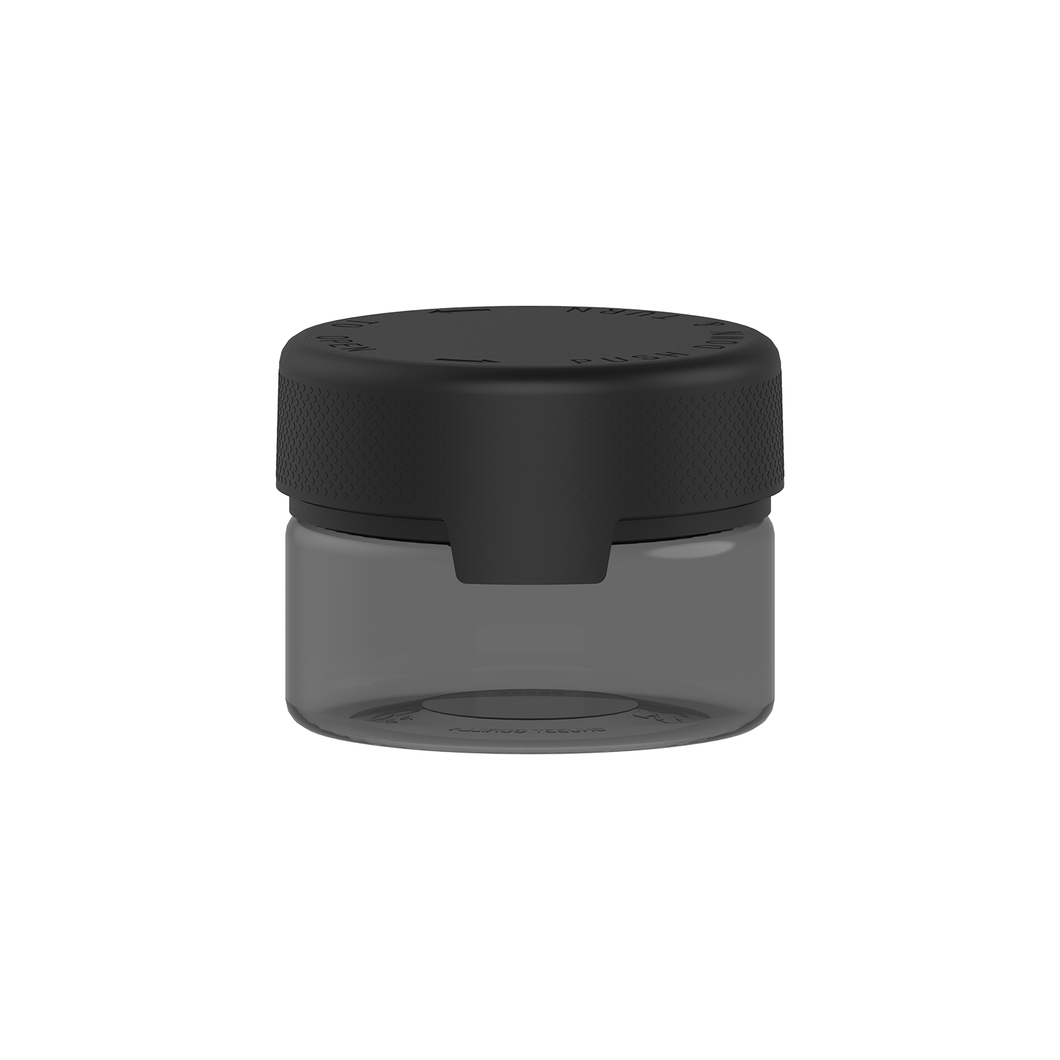 220CC/7.5FL.OZ/220ML Aviator CR - XL Container With Inner Seal & Tamper - Translucent Black With Opaque Black Lid - Copackr.com