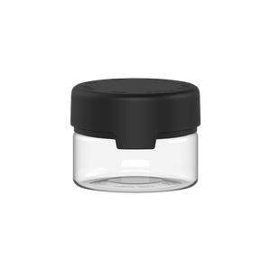 220CC/7.5FL.OZ/220ML Aviator CR - XL Container With Inner Seal & Tamper - Clear Natural With Opaque Black Lid - Copackr.com