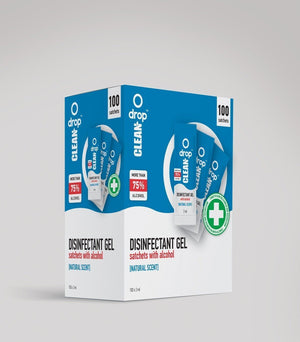 Sachet with Disinfectant Alcohol Gel 75% - Natural Scent - 100x 3ml - Copackr.com